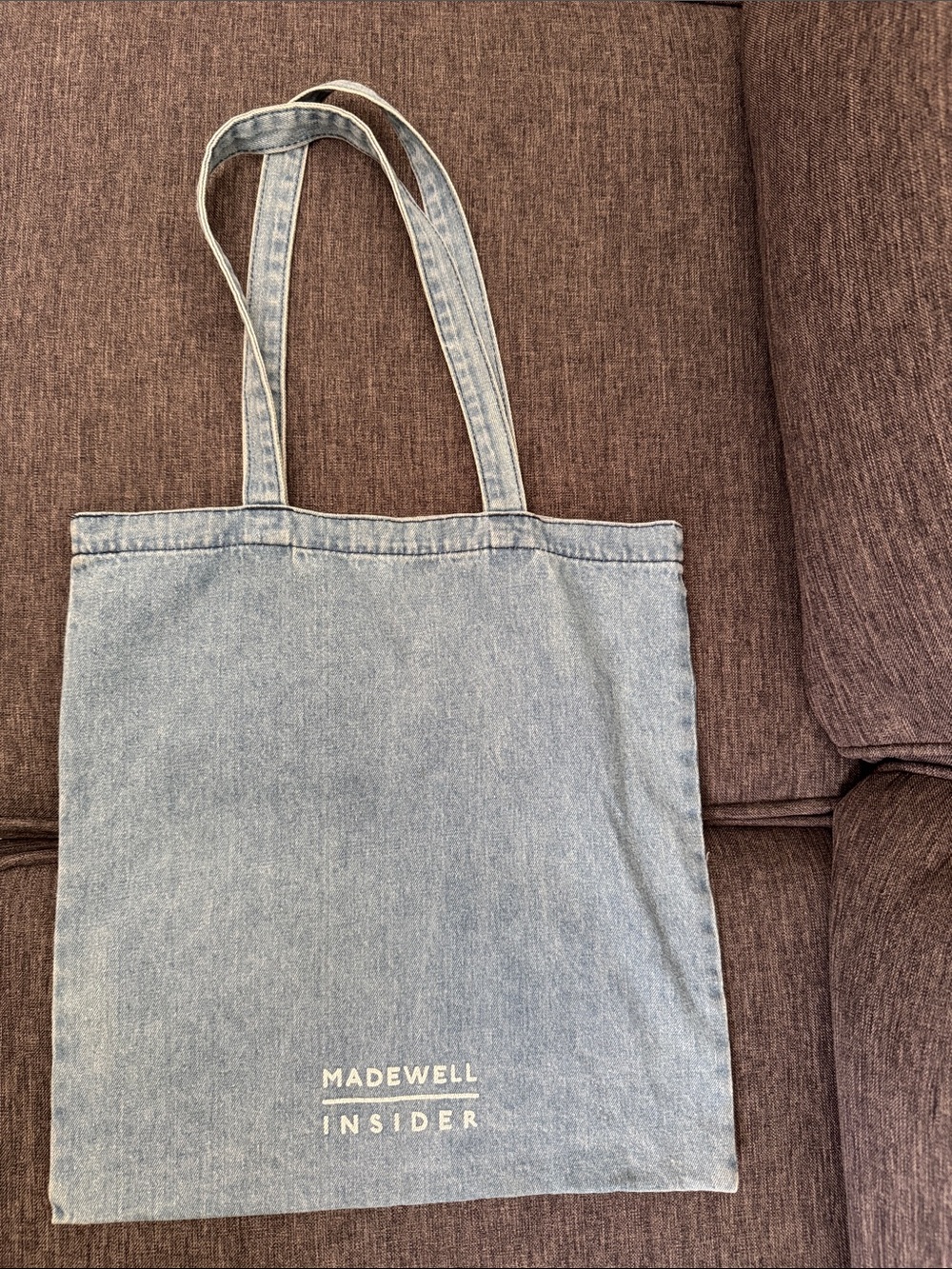 Madewell Insider Smiley Face Denim Tote Bag 2019